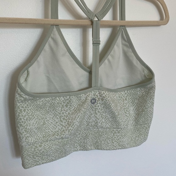 Workout Top Bra | Green White - Picture 6 of 8